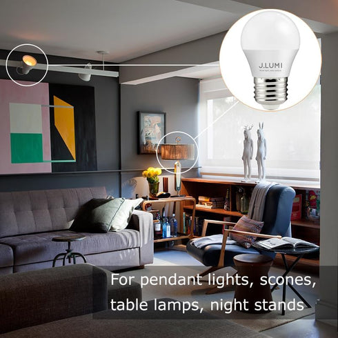BPC4503 A15 LED Bulb, 3W, 3000K Warm White, A15/G45 Small Bulbs, E26 Base, NOT Dimmable (4 Count)