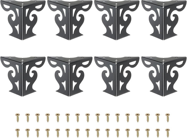 PATIKIL 3 Inch Hollow Out Furniture Legs, Set of 8 Modern Metal