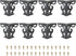 PATIKIL 3 Inch Hollow Out Furniture Legs, Set of 8 Modern Metal