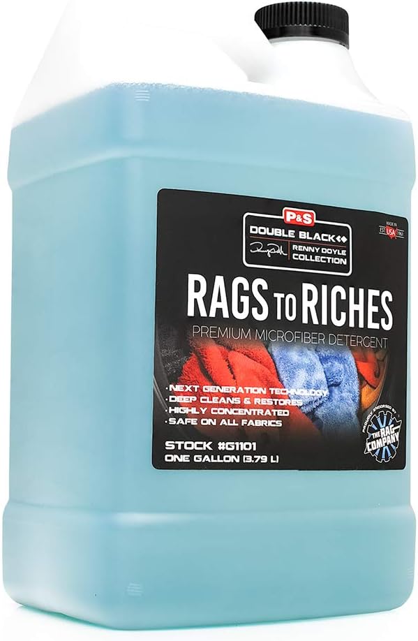 P & S PROFESSIONAL DETAIL PRODUCTS - Rags to Riches Premium Microfiber Detergent, Deep Cleans and Restores, Safe on All