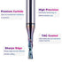 SpeTool 1/8 Inch Downcut CNC Router Bits with 1/4 Inch Shank, Carbide Spiral Down Cut End Mill for Woodworking