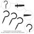 Goiio 100 Pieces 1/2 inch Ceiling Hooks, Black Zinc Plated Metal Screw-in Cup Hooks for Hanging