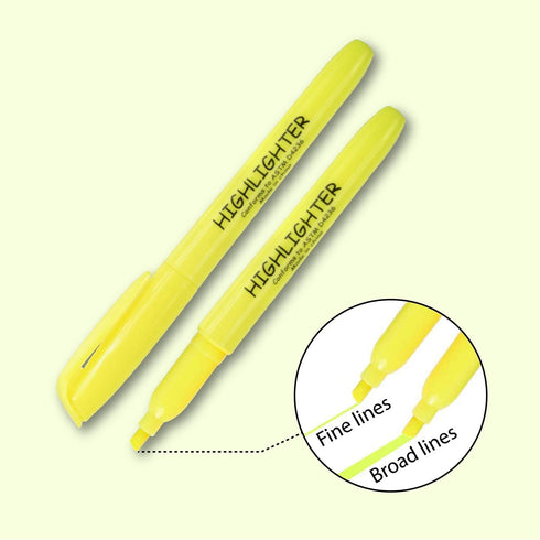 Trail maker 100 Packs of Bulk Yellow Highlighters, Bright Wholesale Highlighters for Classrooms, School Kids, Teachers,