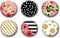Cute Locker Magnets for Girls - Black and Pink Floral Design, Graduation or Teacher Appreciation Gift Set