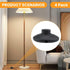 DALQUIS 4 Pcs Floor Foot Switch, Round Black Inline Foot Pedal, Floor Lamp Foot Switch for Floor Lamp On-Off Control