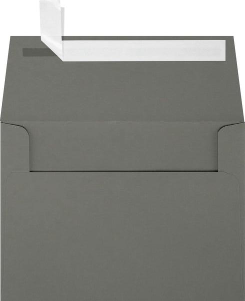 LUXPaper A6 Invitation Envelopes | 4 3/4" x 6 1/2" | Peel & Press | 80lb. Text | Smoke Gray | 50 Qty