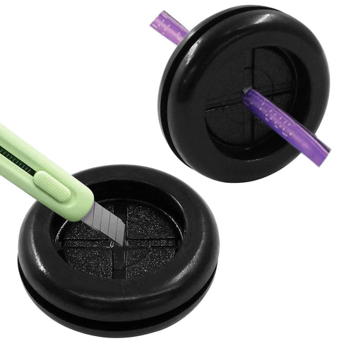 Kemcatui 10 3/4 Inch Grommet Grommets Grommet, Grommet Pcs Rubber for Wiring, Double-Sided Firewall Black Wire Hole