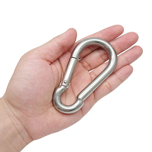4 Inch Spring Snap Hook 304 Stainless Steel Quick Link Lock Fastener Hook for Boating, 400 lbs Maximum Capacity, 2 Pcs
