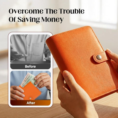 Generic 100 Set, 2026 A6 50 Envelope Money Saving Challenge New Money Saving Wallet, Binder with Magnetic Buckle