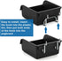 Foraineam 16 Pack Pegboard Bins with Metal Hooks, Black Garage Workbench Accessories Kit for Tools Organizer