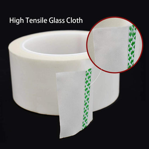 APT Glass Cloth Electrical Tape, High Temperature Masking Tape, 3/4" x 54 Ft, White