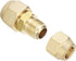 PATIKIL 1/2" to 5/8" Pipe Extension Joint Connector, Free Welding Brass Coupler Adapters with 2pcs Flare Nuts for