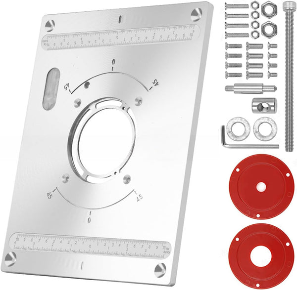 SSEHCWAN Router Table Insert Plate Aluminum Router Plate for Woodworking Router Table Mounting