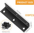 Xingwenhao 10pcs 3.15x0.78x0.78 L Brackets, Corner Braces Heavy Duty, Black L Shaped Shelf Brackets, Right Angle Corner