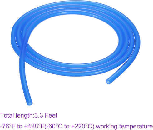 DMiotech 5/32" ID 1/4" OD 3.3 Feet Blue Silicone Tube, Industrial Tubing for Water Air Pump