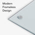 U Brands Glass Dry Erase Board - 35"x23", White Frosted Surface with Silver Grommets, Includes Marker
