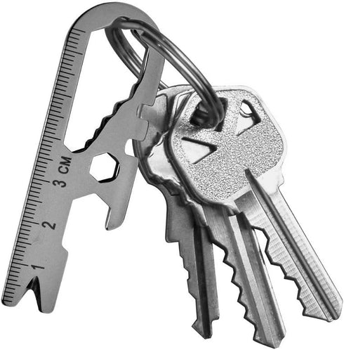 SWISS+TECH ST67129 Multi-Tool, 14-in-1 Micro Wrench, Stainless Steel, Keychain, Auto, Camping, Hardware (Single Pack)