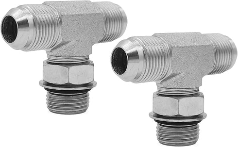 (2-PACK) 6803-06-06-06-NWO Hydraulic Adapter Fitting, 9/16"-18UNF Male JIC 37°