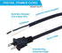 18AWG Replacement Power Cord, Round Cable 2 Prong Polarized Plug, 6 Foot Pigtail Black Cord