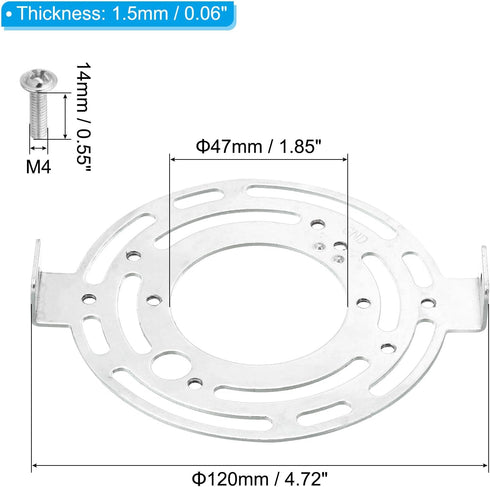 120mm (4.72") 2set PATIKIL Universal Light Fixture Mounting Bracket Kit, Light Crossbar Round Ceiling Plate for Wall