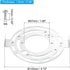 120mm (4.72") 2set PATIKIL Universal Light Fixture Mounting Bracket Kit, Light Crossbar Round Ceiling Plate for Wall
