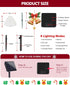 OZS 2PK 32LED 55FT 8 Red and White Christmas Decorations Mushroom Solar Lights, Christmas Lights Outdoor with Lighting
