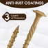 200 Pcs Construction Lag Screws #14 x 3 Inch, Exterior Structural Coated Star Drive Screws with Modified Truss Washer