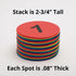 5" Pack 36. S&S Worldwide Spectrum Numbered, Anti-Skid, Soft Round Vinyl Spot Markers for PE / Gym Classes, Class Room