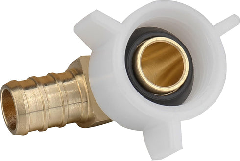 WHK 10 PACK PEX 1/2 Inch Fittings, 1/2 Female NPT Swivel Elbow Crimp Adapters, Brass RV Pex Fittings