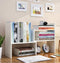 Expandable Wood Desktop Bookshelf - Office Storage Rack, Wood Display Shelf, Corner Desk Storage Shelf