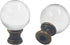 AUXBC 2PCS Crystal Lamp Finials with Bronze Chrome Base, 1/4-27 Thread Glass Ball