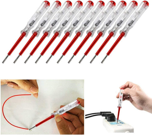10x Mains Circuit Tester, Electric Tester Pen Screwdriver Voltage Circuit Test Pen for Electrical Test