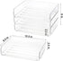 Okllen 3 Pack Stackable Paper Trays, Clear PET Desk Letter Tray Set, 3 Tier Organizer for A4 Paper, Magazine, Receipts