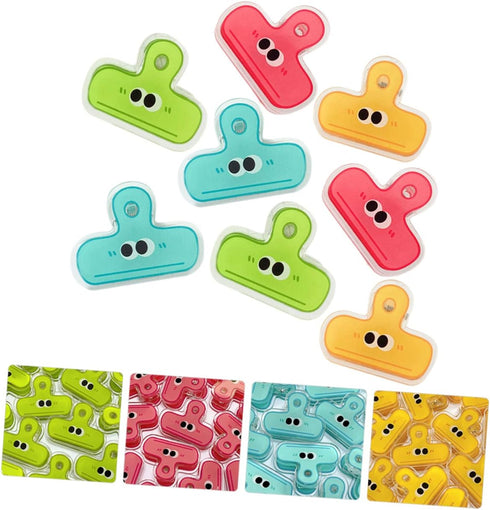 BESTOYARD Small Eye Clip, 8pcs, Cute Binder Folder Decorative Binder Food Sealing Clips, Creative Binder Clips