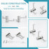 2 Pack, 304 Angle Simple Swivel Towel Double Hook Brushed Nickel Stainless Steel Bathroom Robe Hook