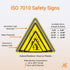 (FIS6551-)|Plastic 18.10" 16.00" Laser Aperture x with Corner Mounting Holes|Triangle ISO Symbol|Sign