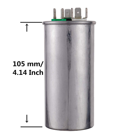 BOJACK 35+5uF 370V/440V CBB65 Dual Run Circular Start Capacitor, 35 5 MFD ±6% for AC Motor Run or Fan Start