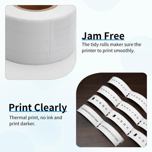 LW Label Compatible Dymo 30327 1-Up File Folder White Paper Labels 9/16" x 3-7/16", 130 Stickers per Roll, 12 Rolls