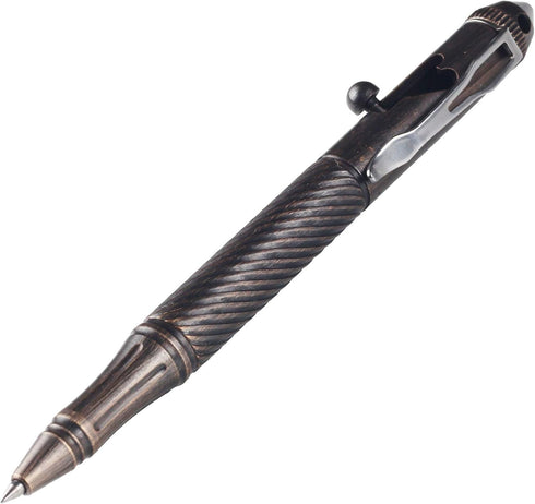 SMOOTHERPRO Solid Brass Bolt Action Pen with Tungsten Part Heavy Duty for Business Office EDC Pocket Color Bronze