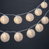 8.5Ft 10 White Lantern String Lights Plug in, Hanging Indoor Decorative String Lights with Cute White Nylon Lanterns