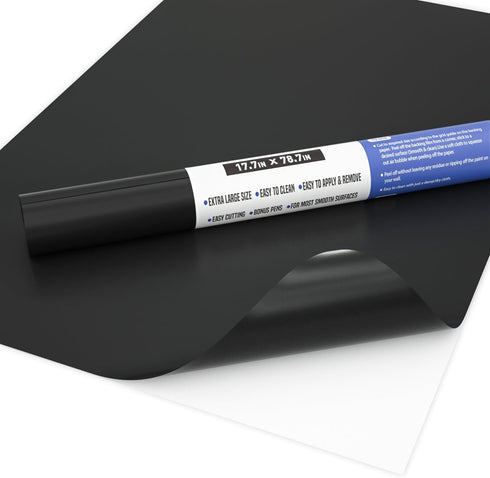 Nicpro Chalkboard Contact Paper Roll, 17.7" X 78.7" Self Adhesive Blackboard Wallpaper with 1 Marker & 5 Chalk