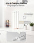 Rihvy 3 Packs 8 Inches, 3 Dimmable Closet Counter Under Cabinet Lighting with Charging Station Motion Sensor Light