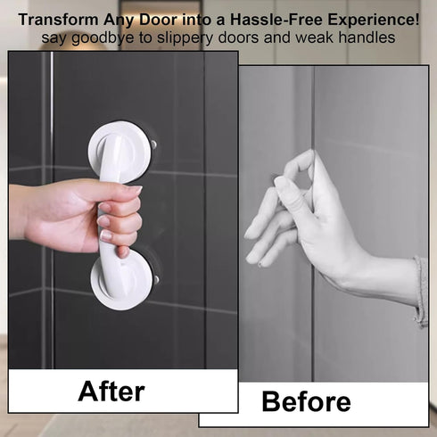 2 Pack Suction Cup Door Handle for Glass Door, Bathroom, Mirror, Cabinet, Strong Vacuum Removable Suction Cup Door Grab