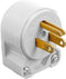 Legrand Pass & Seymour 4867ANWCC10 15 Amp 125V Medium Duty Nylon Angle Plug, NEMA 5-15P, White