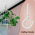 KULOLO 2.3" 40LB (50, Black Screw Hooks with Safety Lock Rustproof Metal Ceiling Hooks for Hanging Plants