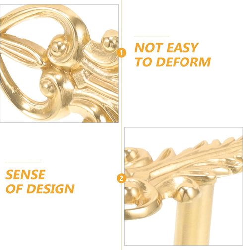 Toddmomy Brass Double Cabinet Handle Decorative Metal Drawer Pull for Dresser Kitchen Wardrobe Shoe Wine and Bedside
