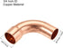 MECCANIXITY 90 Degrees Elbow Copper Pipe Fitting 3/4 Inch ID Short Turn Brazing Connection for HVAC Cooling Solar