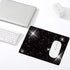 MXCVER Black Mousepad Diamond Black Glitter Sparkle Mouse pad Bling Desk Accessories Gaming Bling Rubber Pads