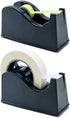 Desktop Tape Dispenser Adhesive Roll Holder with Weighted Nonskid Base (Fits 1" & 3" Core) Black