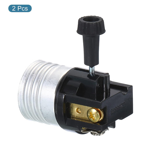 3-Way E26 Pack 2 MECCANIXITY Lamp Socket, Medium Base Lamp Socket Replacement with Turn Switch Knob for Floor Table